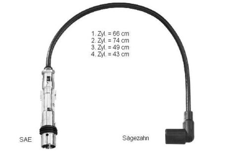 VW Провода зажигания Fox,Seat Cordoba,Ibiza 1.4/1.6 03- BERU ZEF1572