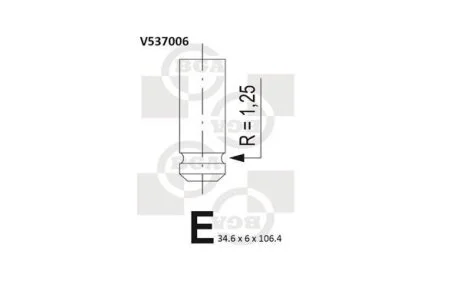 Клапан двигателя BGA V537006