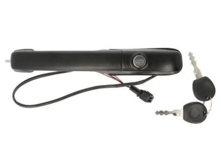 Ручка дверей передн Лів (з ключем, зовнішн, для центрального замка, з ключами, із замком, з тросом/тросами, чорний) VW PASSAT B4 10.93-05.97 BLIC 6010-01-060401P