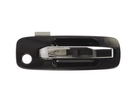 Ручка дверей передн Прав (зовнішн, з отвором для замка, хром/чорний/під фарбування) NISSAN X-TRAIL I T30 07.01-08.03 BLIC 6010-16-029402P