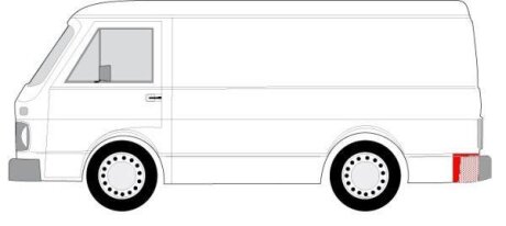 Ремкомплект задньої частини кузова BLIC 6504-03-9560701P