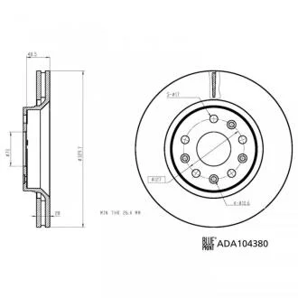 Гальмівний диск BLUE PRINT ADA104380