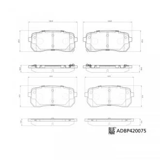 Комплект гальмівних колодок, дискове гальмо BLUE PRINT ADBP420075