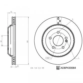 Диск гальм задн. DB S222 17- BLUE PRINT ADBP430084