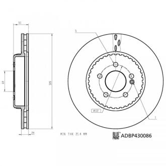 Гальмівний диск BLUE PRINT ADBP430086