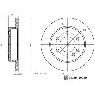 Гальмівний диск BLUE PRINT ADBP430099