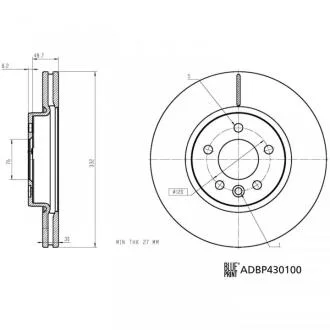 Гальмівний диск BLUE PRINT ADBP430100