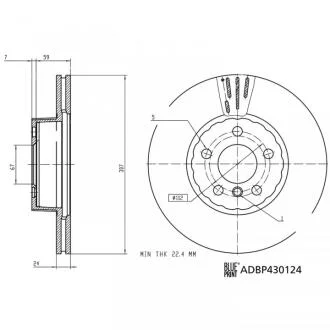 Гальмівний диск BLUE PRINT ADBP430124