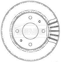 - Диск гальмівний (2 шт) BORG & BECK BBD5007