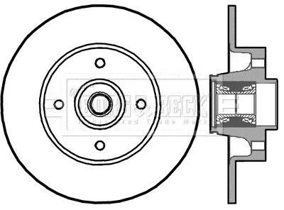 Гальмiвнi диски з пiдшипником BORG & BECK BBD5896S