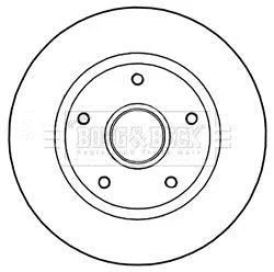 Гальмiвнi диски з пiдшипником 432000010R, 432002188R, 432006506R, 432007556R, 8660001616 BORG & BECK BBD5966S