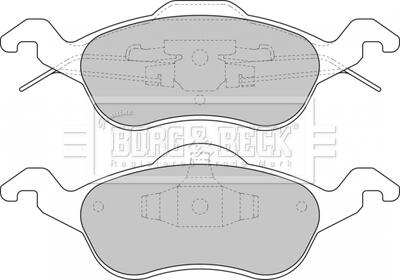 - Гальмівні колодки до дисків BORG & BECK BBP1602