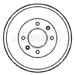 - Гальмівний барабан BORG & BECK BBR7088