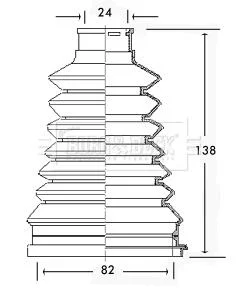 - Пильовик привідного вала к-т BORG & BECK BCB2226