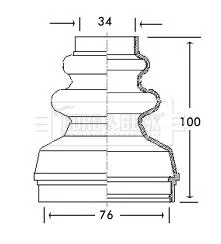 - Пильовик привідного вала к-т BORG & BECK BCB2736