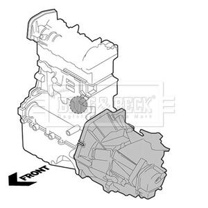 Опора двигуна задня VAG Octavia/Caddy III/Golf V/Touran 1,9TDI, 2,0TDI 02.03- BORG & BECK BEM3844