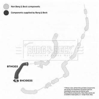 Трубка нагнетаемого воздуха BORG & BECK BTH1303