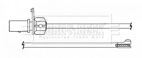 Датчик гальмiвних колодок BORG & BECK BWL3140