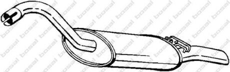 Глушник (задня частина) алюмінізована сталь Audi 80 1.6-2.0 BOSAL 105-017