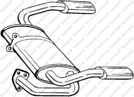 Задній. глушник,випускна сист. BOSAL 115-335