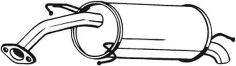 Глушник задній CHEVROLET Aveo 03-13, CHEVROLET Kal BOSAL 141-219