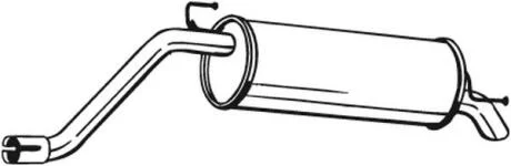 Задній. глушник,випускна сист. BOSAL 148-161