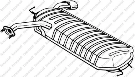 Задній. глушник,випускна сист. BOSAL 165-069