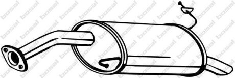 Глушник Hyundai Getz 02-03 алюмінізована сталь BOSAL 165-287