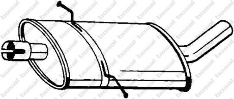 Глушник, алюм. сталь, середн. частина MERCEDES B180 2.0CDi (03/05-05/07) BOSAL 175-003