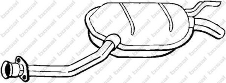 Глушитель средний (MERC 190 86-91) BOSAL 175-123