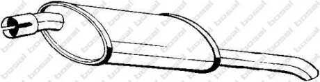 Глушник Opel Astra F, OPEL KADETT алюмінізована сталь BOSAL 185-009