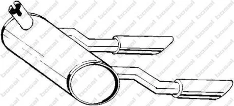 Задній. глушник,випускна сист. BOSAL 185-582