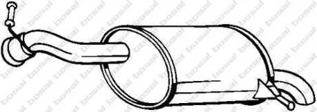 Глушник Peugeot 407 04-04 алюмінізована сталь BOSAL 190-025