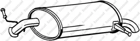 Задній. глушник,випускна сист. BOSAL 190-031