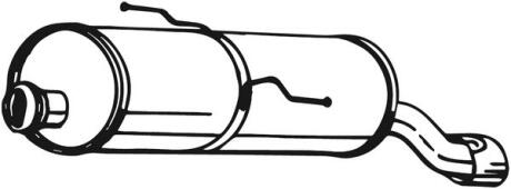Глушник Peugeot 206 98-13 алюмінізована сталь BOSAL 190-603