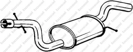 Центр. глушник,випускна сист. BOSAL 220-001