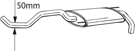 Задній. глушник,випускна сист. BOSAL 233-399