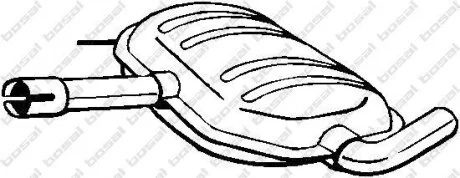 Глушитель средний (V.W. PASSAT 90-91) BOSAL 233-487