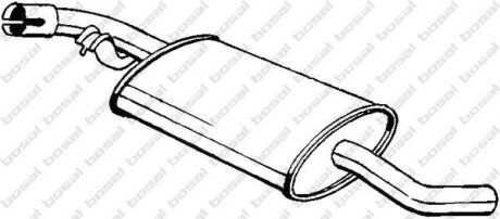 Глушник VW Caravelle T4 90-03, VW Multivan T4 92-03, VW Transporter T4 90-03 BOSAL 233-741