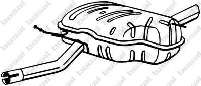 Задній. глушник,випускна сист. BOSAL 247-101