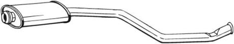 Глушник, алюм. сталь, середня частина CITROEN XSARA 00-02 BOSAL 279-095