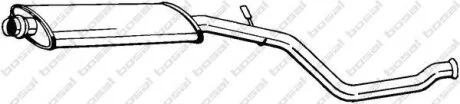 Глушник середня частина PEUGEOT 206 98-00 BOSAL 281-609