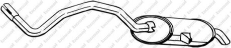 Глушник, алюм. сталь, задн. частина RENAULT GRAND SCENIC (09-) BOSAL 281-963