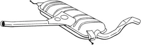 Центр. глушник,випускна сист. BOSAL 282-543