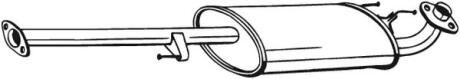 Резонатор Toyota Land Cruiser 02-10 3,0 D Алюмінізована сталь BOSAL 282-863