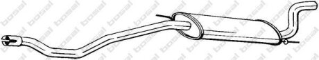 Глушник VW California T4 94-95,VW Caravelle T4 90-03, VW Multivan T4 90-03, VW TRANSPORTER 90-05 BOSAL 283-921