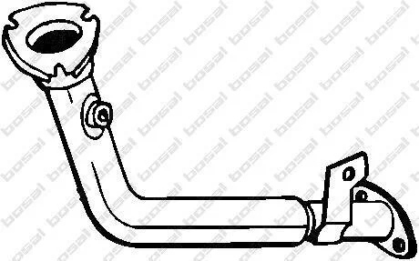 Труба проміжна Peugeot 206 98-12 Алюмінізована сталь BOSAL 740-355