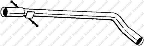 Труба проміжна AUDI A3 96-03, SEAT Leon 99-06, SEAT Toledo 99-06, Skoda Octavia 96-10, VW Bora 98-05 BOSAL 753-277