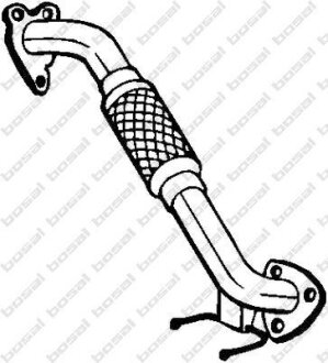 Труба проміжна FORD Galaxy 00-06, SEAT Alhambra 00-10, VW SHARAN 00-10 Алюмінізована сталь BOSAL 753-327