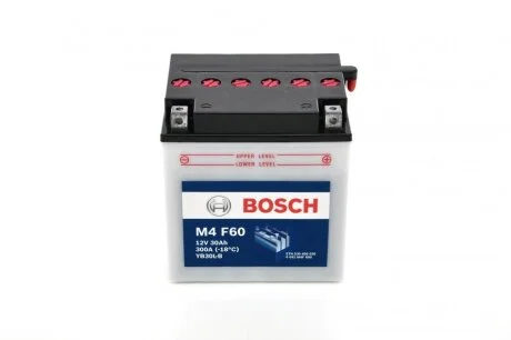 Фото 1 - мотоциклетна акумуляторна батарея BOSCH 0 092 M4F 600 МОТОЦИКЛЕТНА АКУМУЛЯТОРНА БАТАРЕЯ BOSCH 0 092 M4F 600 (фото 1)